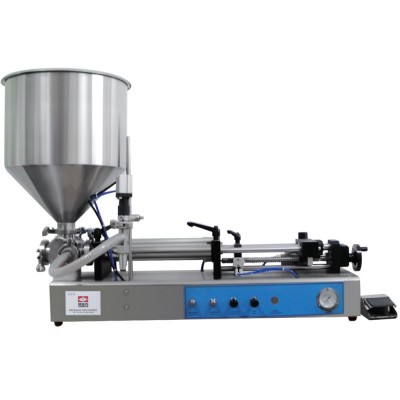 Guangzhou GVT peumatic horizontal semi automatic self suction liquid water cream cosmetics oil filling machine